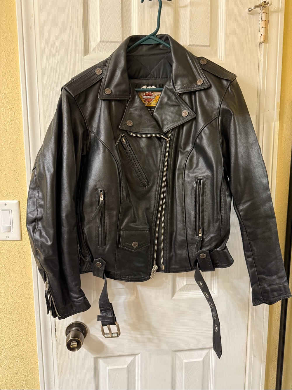 Harley-Davidson Black Leather Biker Jacket - Women’s Medium